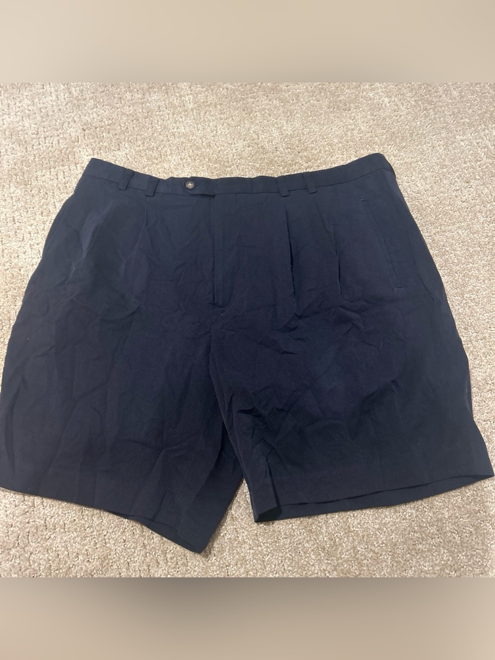 Cutter & Buck Navy Flat Front Men's Shorts